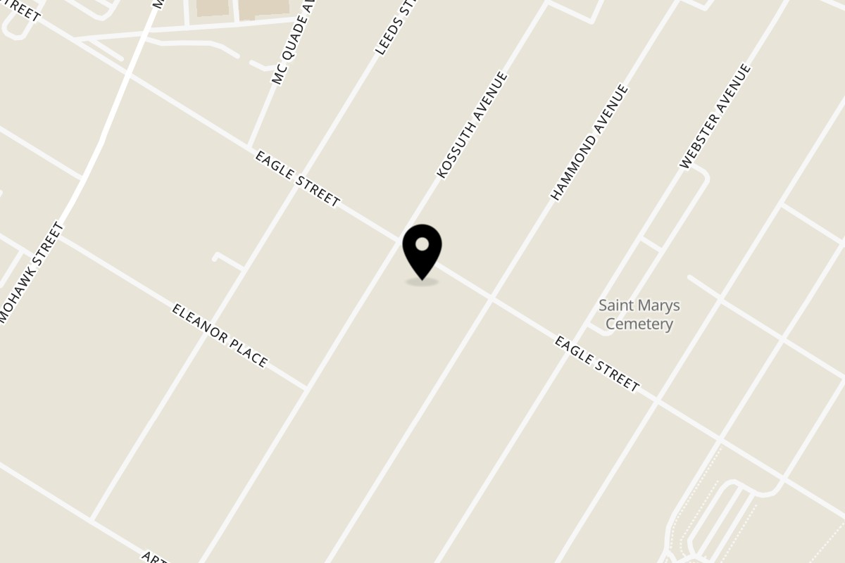 Map showing the location of Eagle ST Express on 904 Eagle St in Utica